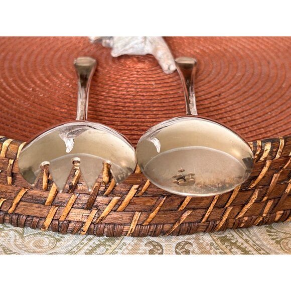 Vintage Mayell Silver Plate 9.5” Salad Serving Set Fork Spoon Made in England - Picture 4 of 5